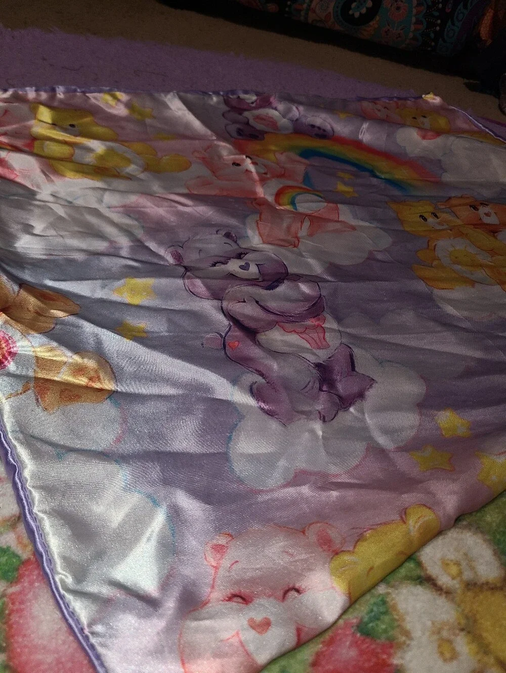 Wrinkled 🤣 Satin Care Bears Standard Pillow Case